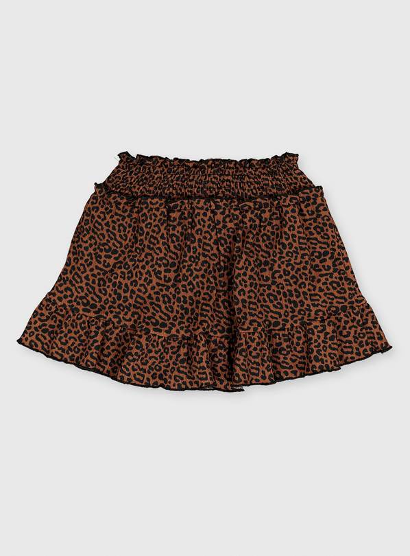 Brown Leopard Skort 1-1.5 years